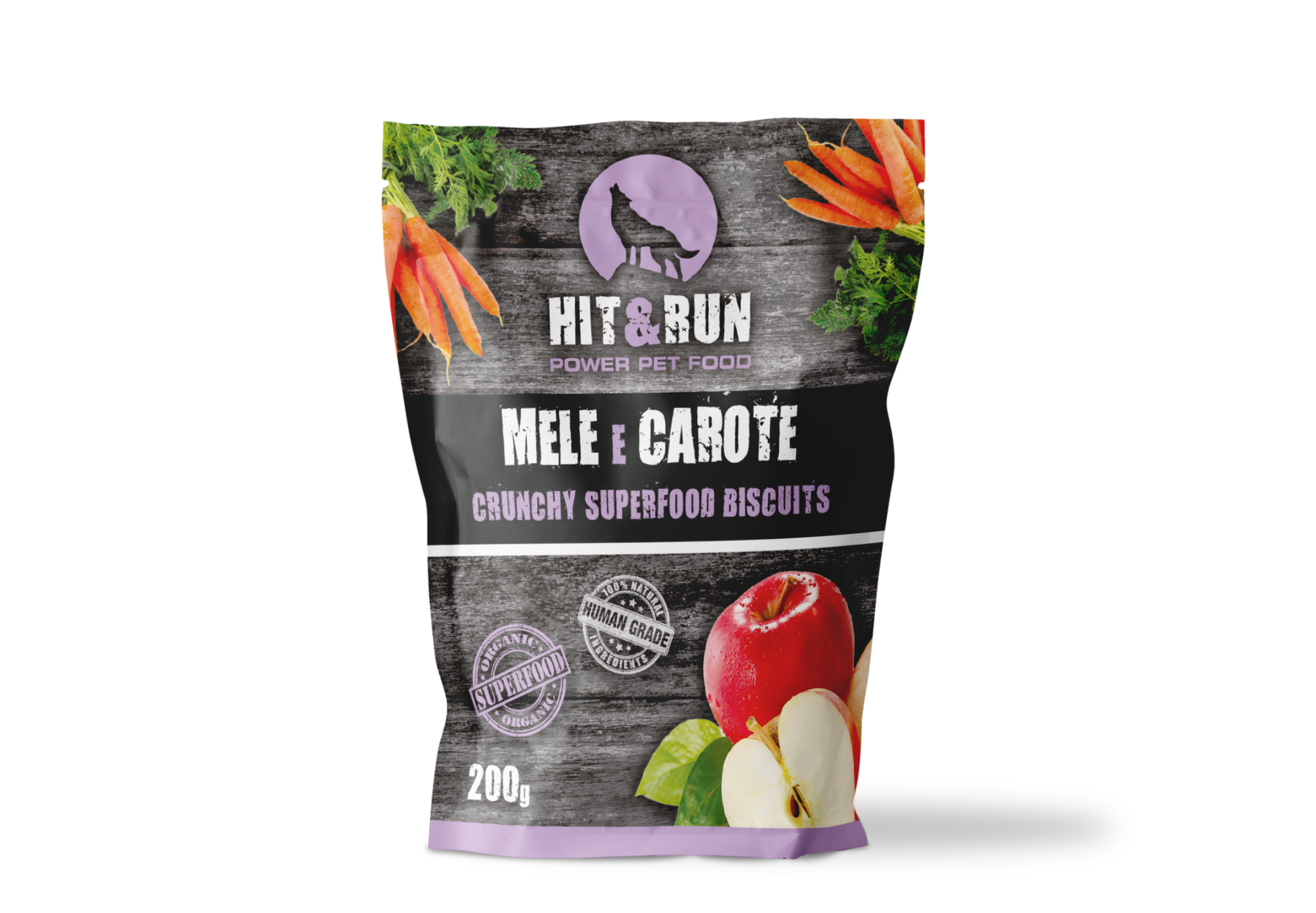 Packaging Hit & Run mele e carote